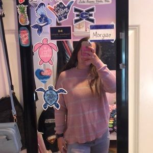 SOLD pink and white American Eagle sweater